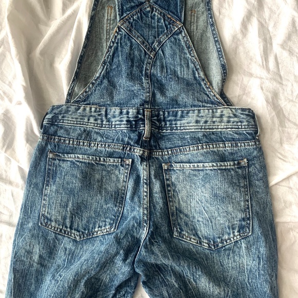 Acid Wash Women's Denim Overalls - Picture 3 of 5